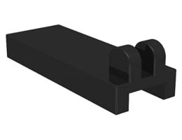 Hinge Tile 1 x 2 1/2 with 2 Fingers on Top: {черен}