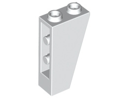 Покривна плочка 1X2x3/74° инверсна : {бял}