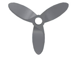 Propeller 3 Blade 5.5 Diameter: {тъмно каменно сив}