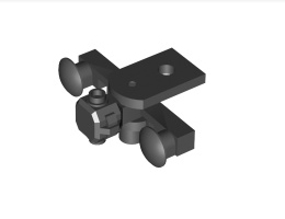 Train Buffer Beam with Sealed Magnets - Type 1: {черен}