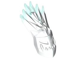 Bionicle Mask Strakk With Marbled Trans-Light Blue Pattern (Glatorian): {бял}