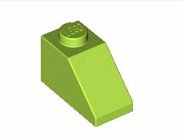 Покривна плочка 1X2/45° : {ярко жълто-зелен}