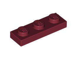Плочка 1X3 : {нов тъмно червен}