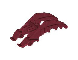 Bionicle Foot Mistika Clawed with Axle: {нов тъмно червен}
