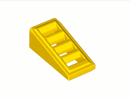 Покривна плочка с решетка 1X2x2/3 : {ярко жълт}