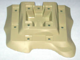 Baseplate, Raised 18 x 22 No Studs Two Level, 11 Holes: {тухлено жълт}