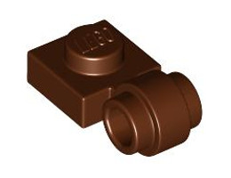 Plate, Modified 1 x 1 with Light Attachment - Thick Ring: {червеникаво-кафяв}