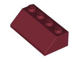 Покривна плочка 2X4/45° : {нов тъмно червен}