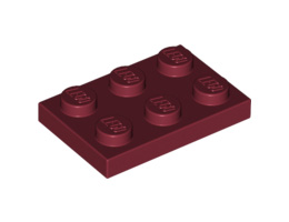 Плочка 2X3 : {нов тъмно червен}