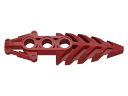 Bionicle Foot Visorak with 3 Pin Holes : {нов тъмно червен}