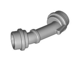 Minifigure, Weapon Lightsaber Hilt Angled: {хромирано сребрист}