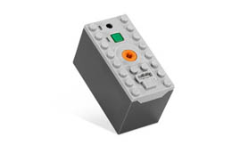 Electric 9V Battery Box Power Functions (Rechargeable) with Dark Bluish Gray Bottom: {умерено каменно сив}
