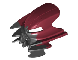 Bionicle Mask Jutlin with Black Top (Shapeshifted) : {нов тъмно червен}