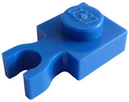 Plate, Modified 1 x 1 with U Clip Thin (Vertical Grip): {ярко син}