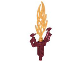 Bionicle Weapon Hordika Blazer Claw with Bright Light Orange Flexible Flame End : {нов тъмно червен}