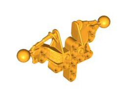 Bionicle Toa Inika Upper Torso / Shoulders Section : {огнено жълто-оранжев}