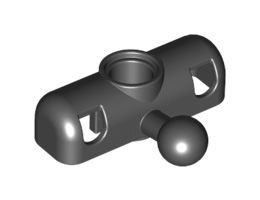 Technic, Steering Arm Small with Pin Hole and Ball (Tow Ball) : {черен}