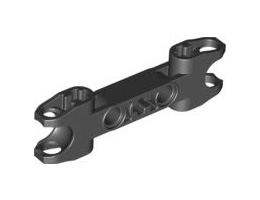 Technic, Axle and Pin Connector 2 x 7 with Two Ball Joint Sockets, Squared Ends and Axle Hole in Center: {черен}