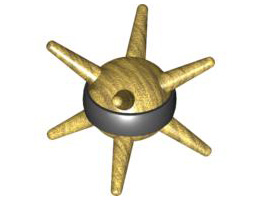 Bionicle Thornax Fruit Spiked Ball with Black Band: {топло златист}
