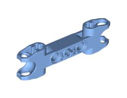 Technic, Axle and Pin Connector 2 x 7 with Two Ball Joint Sockets, Squared Ends and Axle Hole in Center: {умерено син}