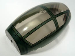 Windscreen 10 x 6 x 3 Bubble Canopy Double Tapered with Dark Green Cockpit Cover Pattern: {прозрачно кафяв}