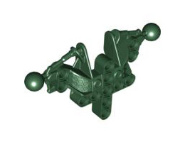 Bionicle Toa Inika Upper Torso / Shoulders Section : {земно зелен}