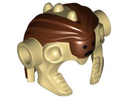 Minifigure, Headgear Headdress Mola Ram Pattern: {тухлено жълт}