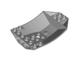 Черупка 6X8X2 с извивка/ъгъл, обратна: {умерено каменно сив}