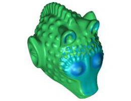 Minifigure, Head Modified SW Onaconda Farr Pattern: {тъмно зелен}