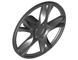 Wheel Cover 5 Spoke Thick - for Wheel 56145: {черен}