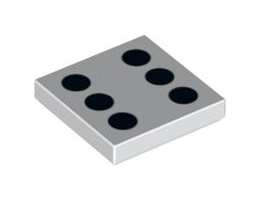 Плоска плочка 2X2 инверсна No. 148: {бял}