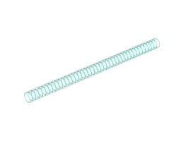 Hose, Ribbed 7mm D. 14L / 11.2cm: {прозрачно светло син}