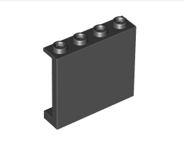 Стенен елемент 1X4X3 гладък: {черен}