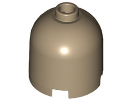 Brick, Round 2 x 2 x 1 2/3 Dome Top - Blocked Open Stud: {пясъчно жълт}