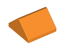 Плочка ръб на покрив 2X2/45°: {ярко оранжев}