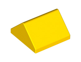Плочка ръб на покрив 2X2/45° : {ярко жълт}