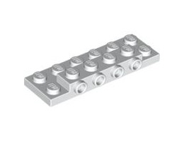 Плочка 2X6X2/3 с 4 хоризонтални пъпки : {бял}