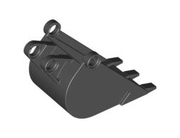 Technic, Digger Bucket 4 x 4 x 9 with 3 Teeth : {черен}
