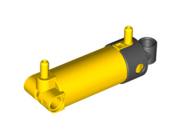 Pneumatic Cylinder with 2 Inlets and Rounded End Medium (48mm) : {ярко жълт}