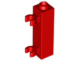 Тухличка 1X1X3 с 2 държача : {ярко червен}