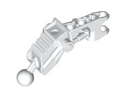 Bionicle Av-Matoran Leg Section with Ball Joint and Ball Socket: {бял}