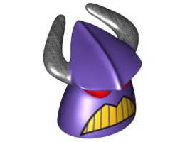 Minifigure, Head Modified Zurg Pattern: {светло виолетов}
