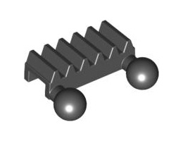 Technic, Gear Rack 1 x 2 with Ball Joints: {черен}