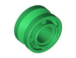 Колело 11 mm D. x 8 mm с централен канал: {тъмно зелен}