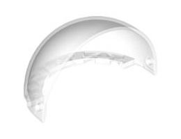 Windscreen 8 x 4 2/3 x 3 2/3 Quarter Sphere (Outer) with Hinge Holes: {прозрачен}
