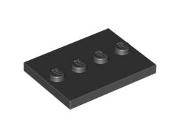 Плочка 3X4 с 4 пъпки : {черен}