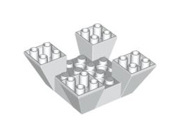 Ъглеста тухличка с щракалка 6X6X2: {бял}