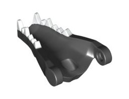 Dragon Head (Fantasy Era / Castle) Lower Jaw with White Teeth Pattern : {черен}