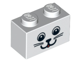 Тухличка 1X2 No.: {бял}