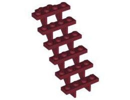 Стълбище 7X4x6: {нов тъмно червен}
